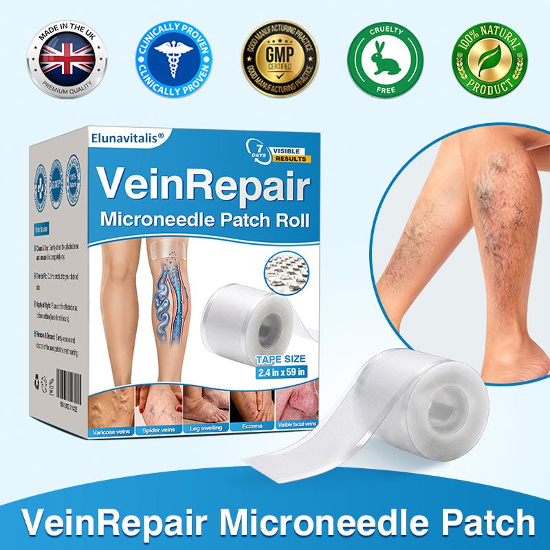 Elunavitalis® VeinRepair microneedle patch for vein repair⚡Instant relief, long-term results