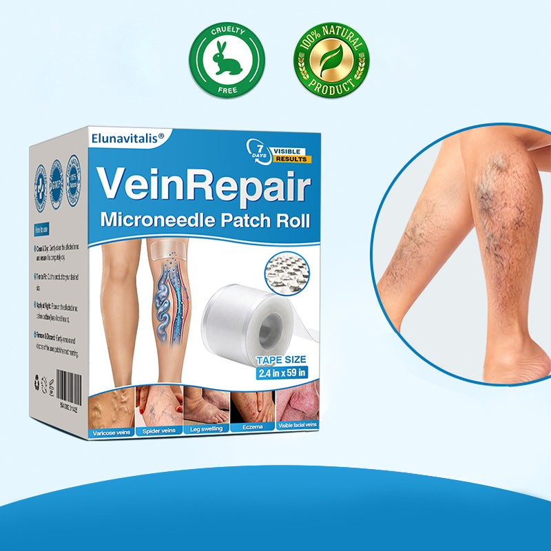 Elunavitalis® VeinRepair microneedle patch for vein repair⚡Instant relief, long-term results