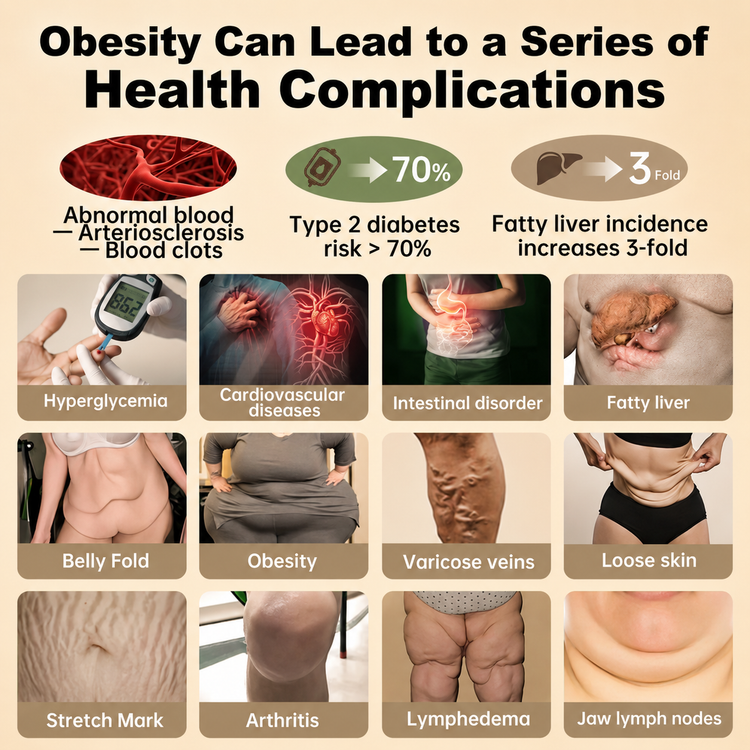 Obesity organ damage diagram